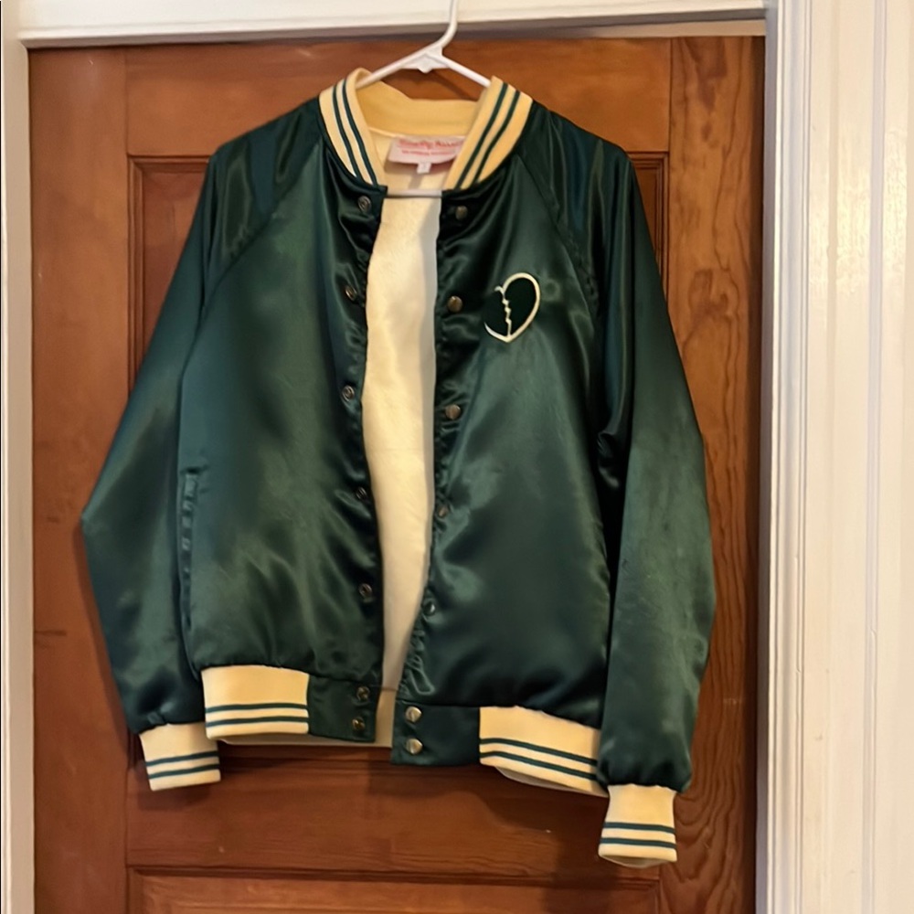 Tuesday Bassen Mixed Emotions Club Green Satin Jacket